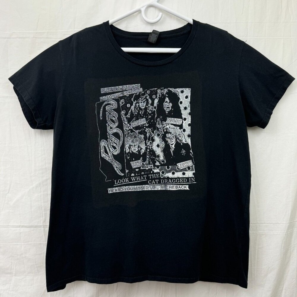 Poison Look What The Cat Dragged In Rock Band Tee Women 2XL Black